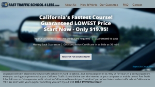 California Dmv Licensed Certified Course | Fasttrafficschool4less.com