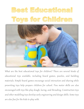 Best Educational Toys for Children