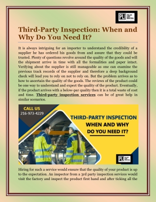 Third Party Inspection When and Why Do You Need It