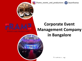 Corporate Event Management Company in Bangalore