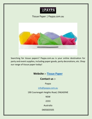 Tissue Paper  Paypa.com