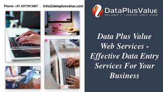 Data Plus Value Web Services - A Global Data Entry Solutions