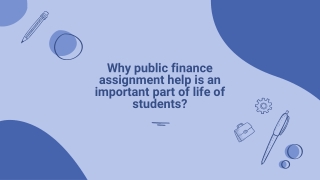 Why public finance assignment help is an important part of life of students?