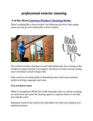 professional exterior cleaning