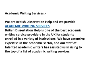 Academic Writing Services