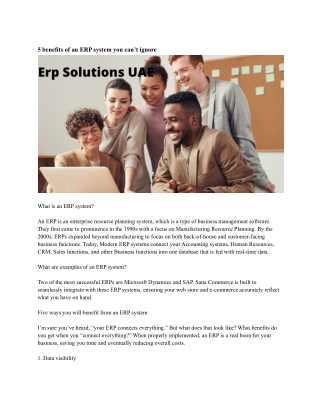 Erp Solutions UAE