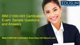 IBM C1000-003 Certification Exam: Sample Questions and Answers