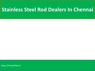 Stainless Steel Rod Dealers In Chennai