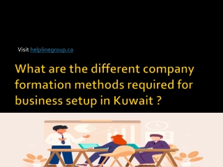 What are the different company formation methods required