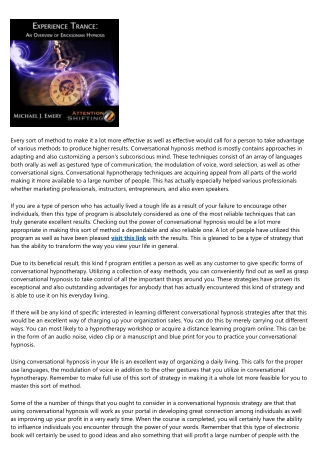 Intensifying Your Human Relationships With Conversational Hypnosis Techniques