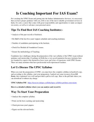 IAS Coaching In Delhi