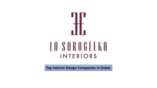 Top Interior Design Companies in Dubai