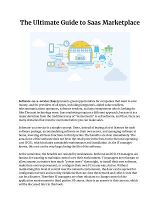 SaaS Marketplace
