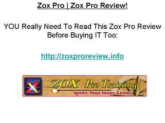 Zox Pro Review