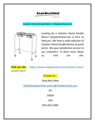 Solution Stand Double Basin com