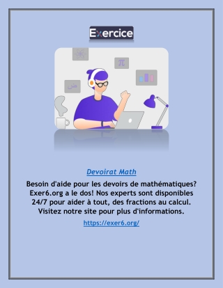 Parcourir le meilleur devoir de devoirs en mathématiques