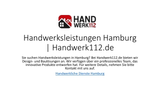 Handwerksleistungen Hamburg | Handwerk112.de