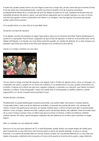 Formas de abrir una puerta sin llaves