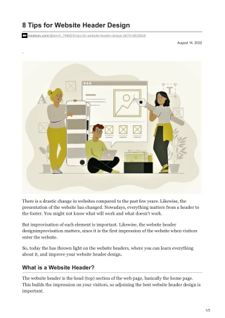 8 Tips for Website Header Design