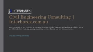 Civil Engineering Consulting | Interharex.com.au