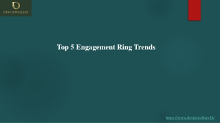 Top 5 Engagement Ring Trends