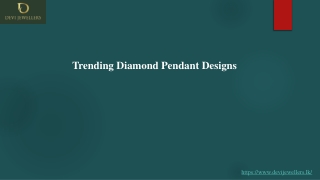 Trending Diamond Pendant Designs