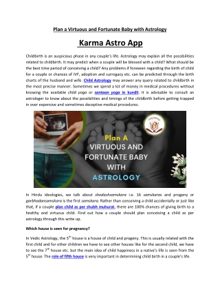 Which House is for Pregnancy - Karma Astro App