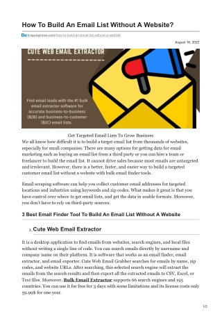 1How To Build An Email List For Marketing