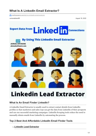 linkedin email extractor free