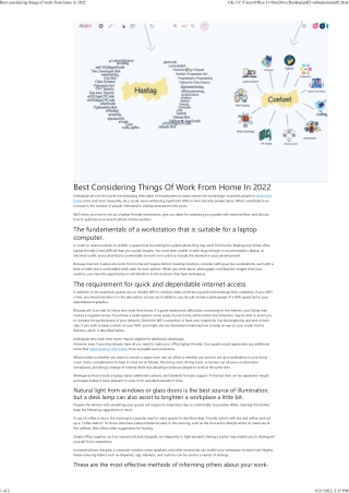Best considering things of work from home in 2022