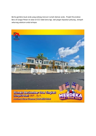 Berita gembira buat anda yang sedang mencari rumah idaman anda