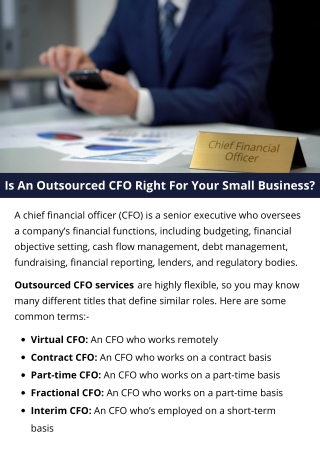 Is An Outsourced CFO Right For Your Small Business?