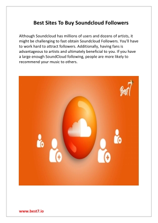 Best Sites To Buy Soundcloud Followers