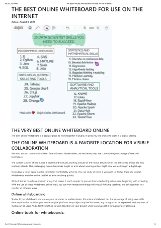 THE BEST ONLINE WHITEBOARD FOR USE ON THE INTERNET