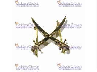 Dubai Police Metal Rank crossed swords Badge