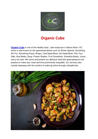 5% off - Organic Cube Altona North, VIC