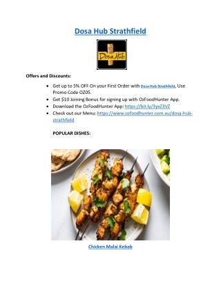 5% Off - Dosa Hub Indian Restaurant Strathfield, NSW