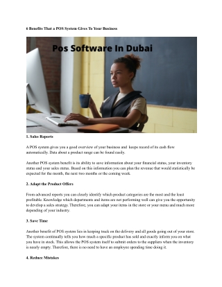 Pos Software In Dubai