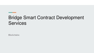 Bridge Smart Contract Development Services22