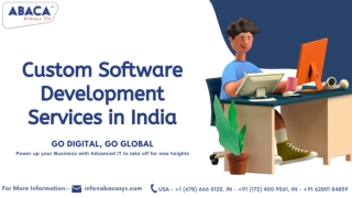 Custom Software Development Services in India