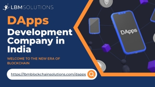 DApps Development Company in India.