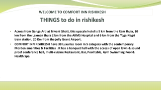 Things to do in rishikesh