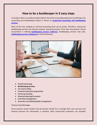 Bookkeeping services Melbourne