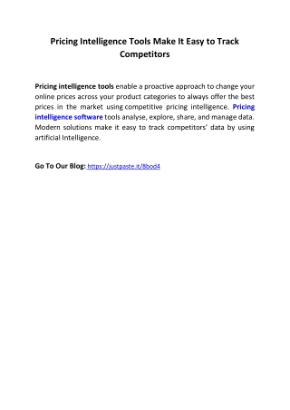Pricing Intelligence Tools Make It Easy to Track Competitors