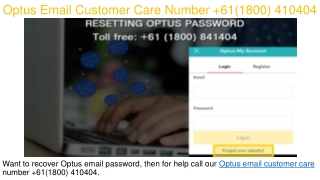 Optus Email Customer Care Number  61(1800) 410404
