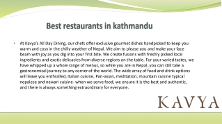 Best resturant in kathmandu