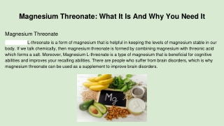 Magnesium Threonate_ What It Is And Why You Need It