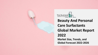 Beauty And Personal Care Surfactants Market 2022 - 2031