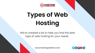Types of Web Hosting