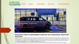 Manchester Taxi | MMA Transfers